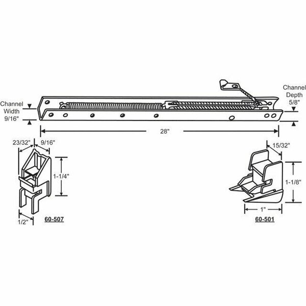 Strybuc 28in Window Channel Balance 60-274-1